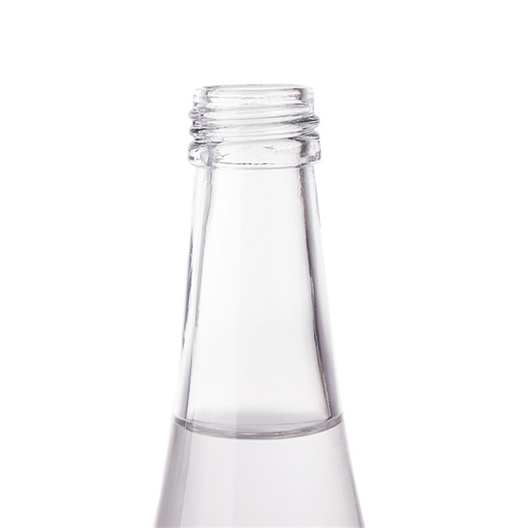 Empty 330ml 500ml clear round water milk coffee beverage tall glass juice bottle with screw cap