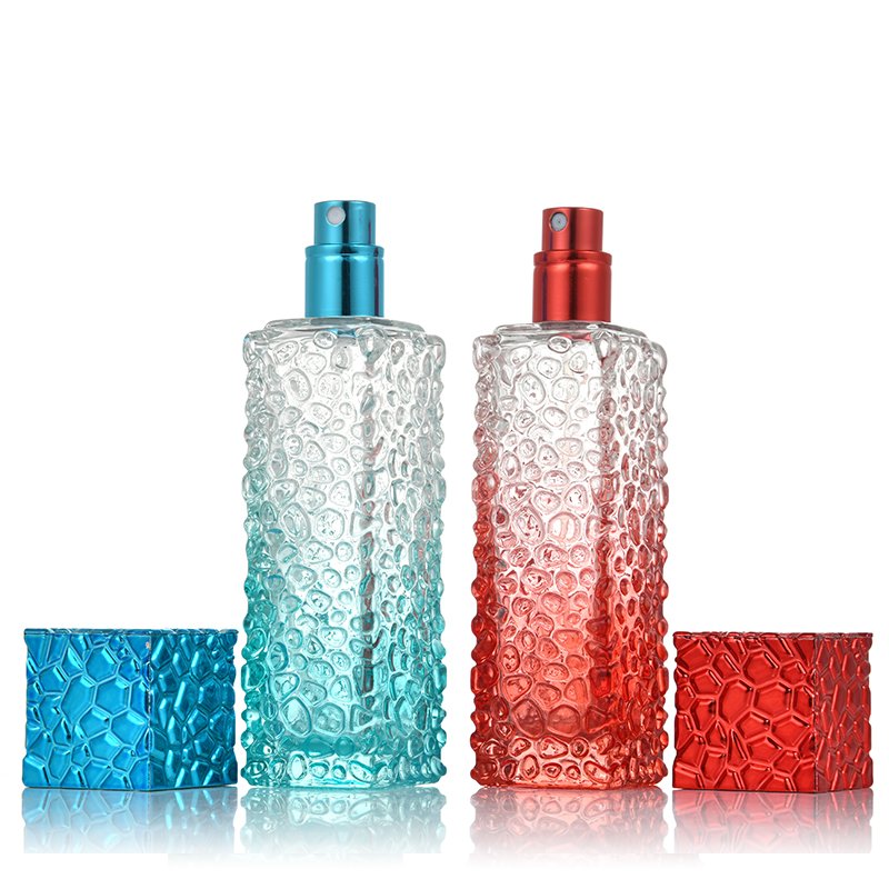 50ml Luxury Water Cube Rectangle Empty Unique Glass Perfume Bottle