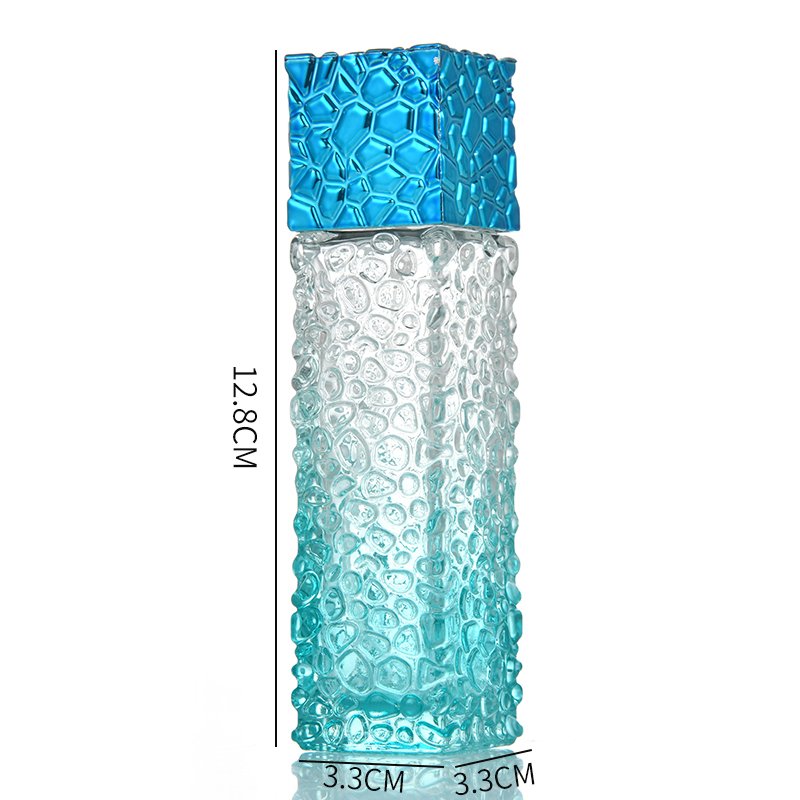 50ml Luxury Water Cube Rectangle Empty Unique Glass Perfume Bottle