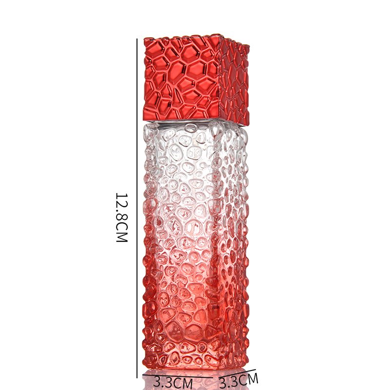 50ml Luxury Water Cube Rectangle Empty Unique Glass Perfume Bottle