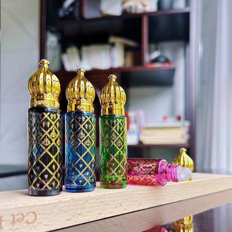 15ML Luxury Arabian Dubai Style Glass Bottle Oud Essential Oil Perfume for Bakhoor Fragrance