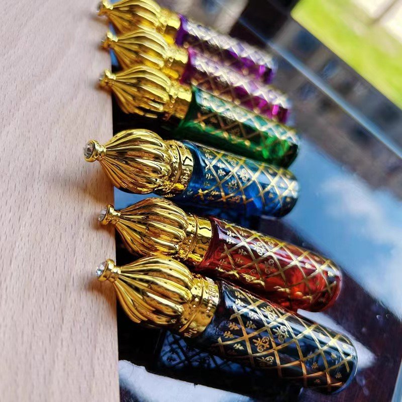 15ML Luxury Arabian Dubai Style Glass Bottle Oud Essential Oil Perfume for Bakhoor Fragrance