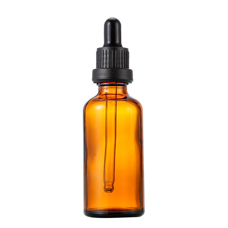 Glass Bottles New Amber Glass Dropper Bottle with Various Rubber Heads