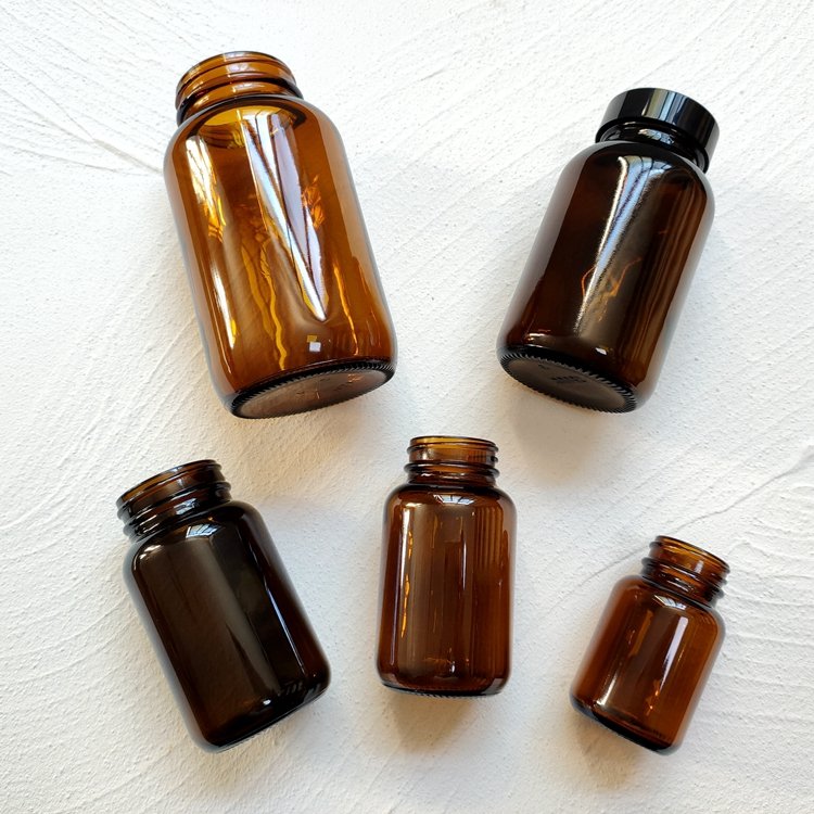 High Quality 400cc 500cc 150cc 120cc 100cc Pharmaceutical Amber glass bottle With Wide Mouth Medicine bottle