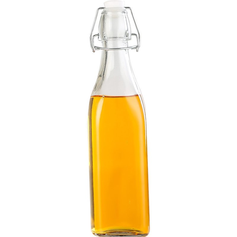 250ml 500ml 750ml 1000ml ml Household Comm Scope Tea Beverage Glass Swing Bottle With Sealed Rubber Cover Glass Bottle