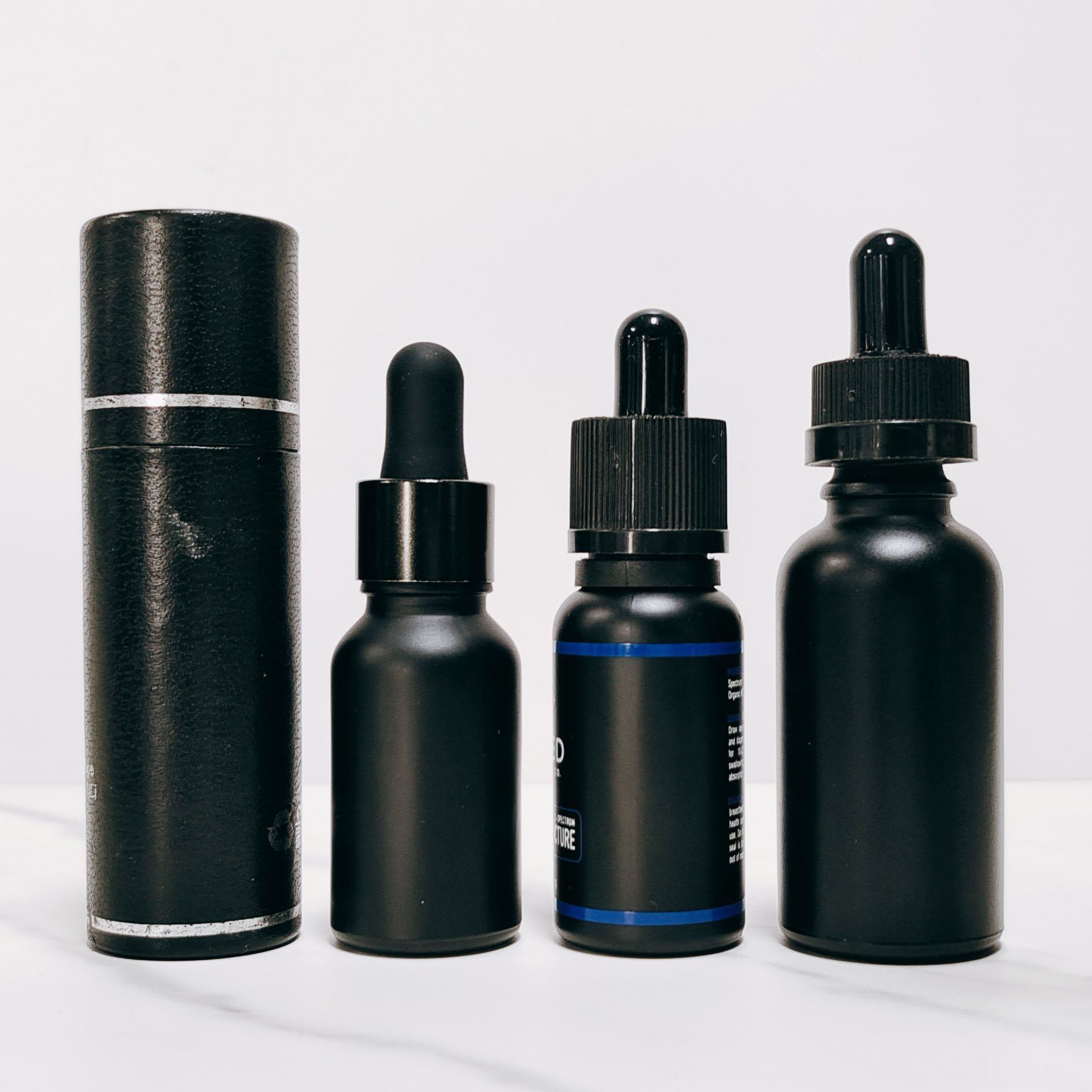 Custom logo beard oil packaging 30 ml tincture black frosted glass dropper bottle with essential oil packaging box