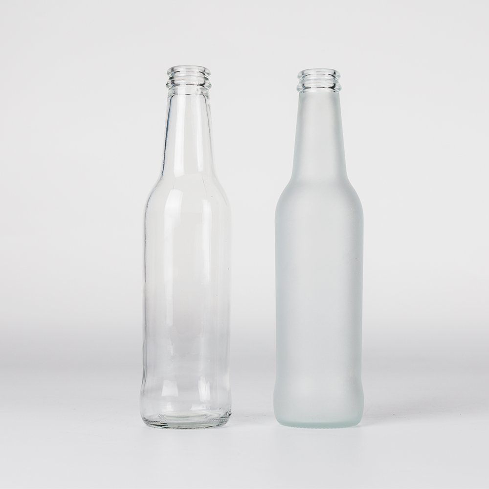 unbreakable sparkling water glass bottles juice glass bottles 275 ml with aluminum lid