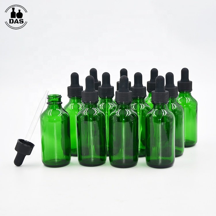 Manufacturer 1oz 30ml Amber Clear Green Skincare Medicine Dropper Essential Oil Boston Round Glass Bottle