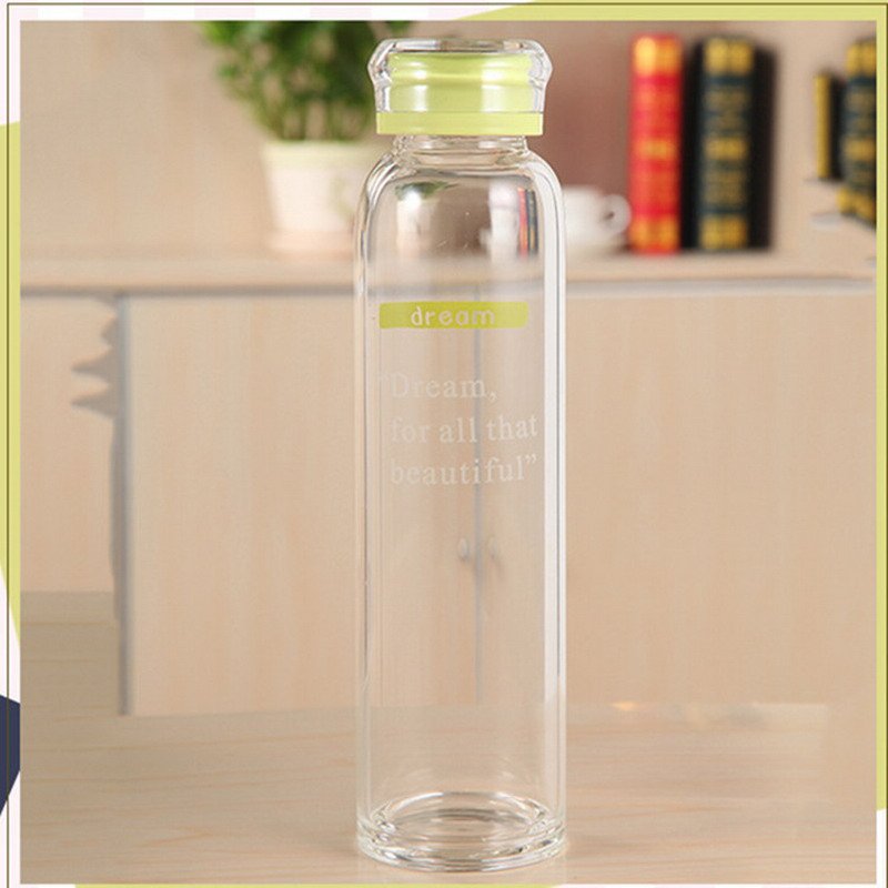 New Arrive Slim Design Dream Water Cup Bottle Brief Sport High Quality Portable Trinkflasche Drinkware Glass Bottle