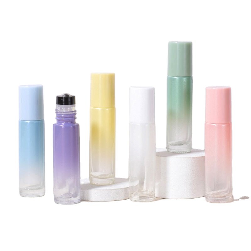 Empty Round Eye Cream Perfume Roller Bottles 5 10 15 20 25 30 Ml Refillable Essential Oil Glass Roll On Bottle