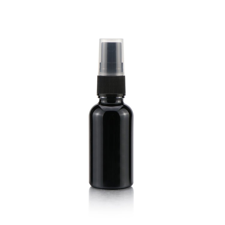 Serum pump bottle 5 10 15 20 30 50 60 100 ml empty essential oil dark violet cosmetic glass bottles with dropper and pump