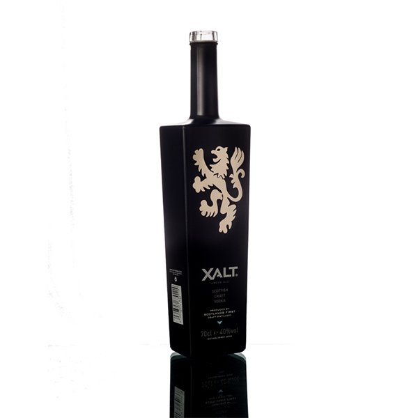 painting color square shape vodka brandy liquor glass bottle 750ml