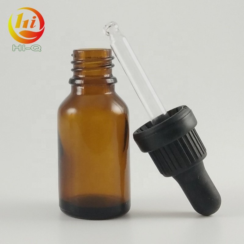 custom tamper proof evident lid 15ml essential oil bottle 15 ml amber glass bottle with dropper