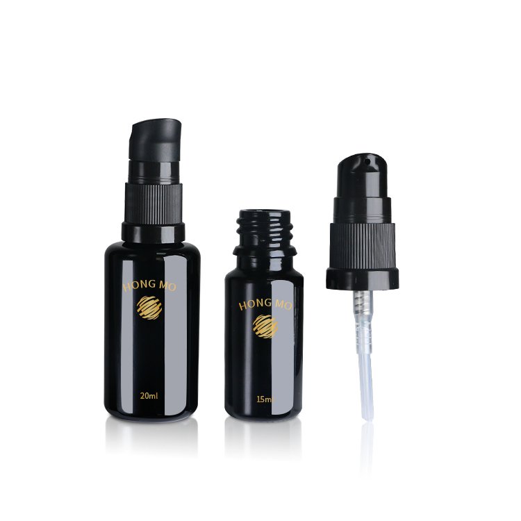 5ml 10ml 15ml 30ml 50ml 60ml 100ml Matte Black Cosmetic Essential Oil Glass Bottle Essential Oil Bottle With Pump Sprayer