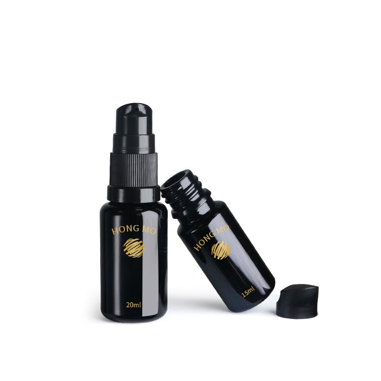 5ml 10ml 15ml 30ml 50ml 60ml 100ml Matte Black Cosmetic Essential Oil Glass Bottle Essential Oil Bottle With Pump Sprayer