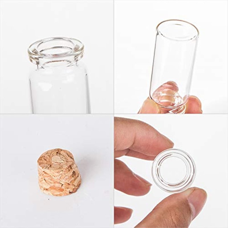 Wedding Party Supplies 10ml Cork Stoppers Mini Small Glass Bottles with Label Tags Strings Stickers