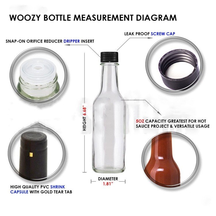 China Wholesale 3oz 4oz 5oz Mustard Chili Sauce Ketchup BBQ Sauce Soy Sauce Honey Glass Bottles 90ml 120ml 150ml