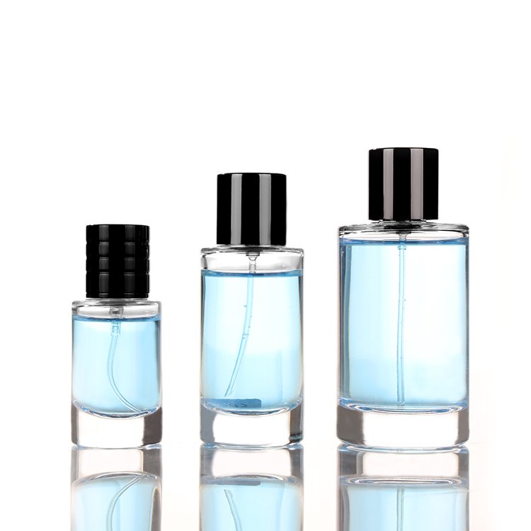 hot sale 30ml 50ml 100ml empty round glass perfume bottle support customized logo and perfume bottle with box