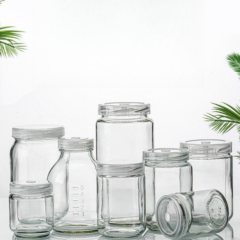 Wholesale transparent tissue culture plant glass bottles with plastic caps for strain tissue culture Cordyceps reagent bottles