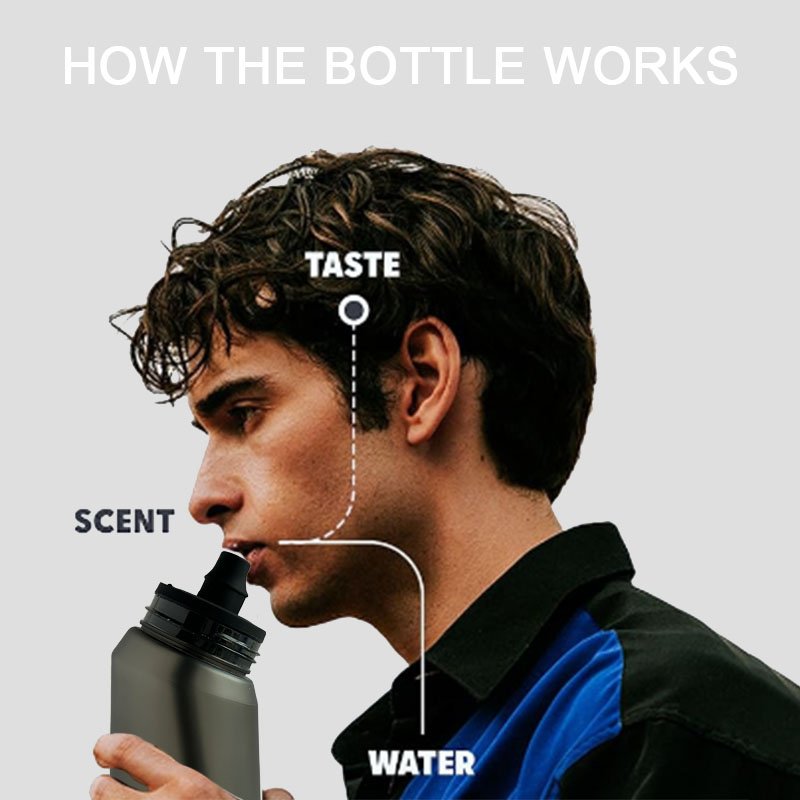 Custom Logo Scent Air Flavored Water Bottle Leak Proof BPA Free Tritan Flavoured Water Bottle with Flavor Pods for Fitness Gym