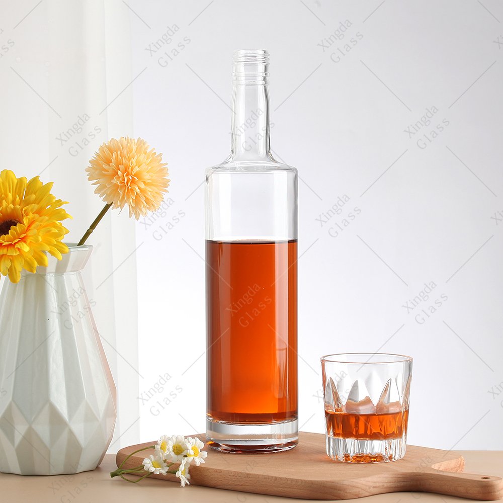 Luxury Empty 500ml 750ml 1000ml Hot Sale Vodka Whisky Rum Brandy glass Liquor Spirit Drinks bottles With Private Label