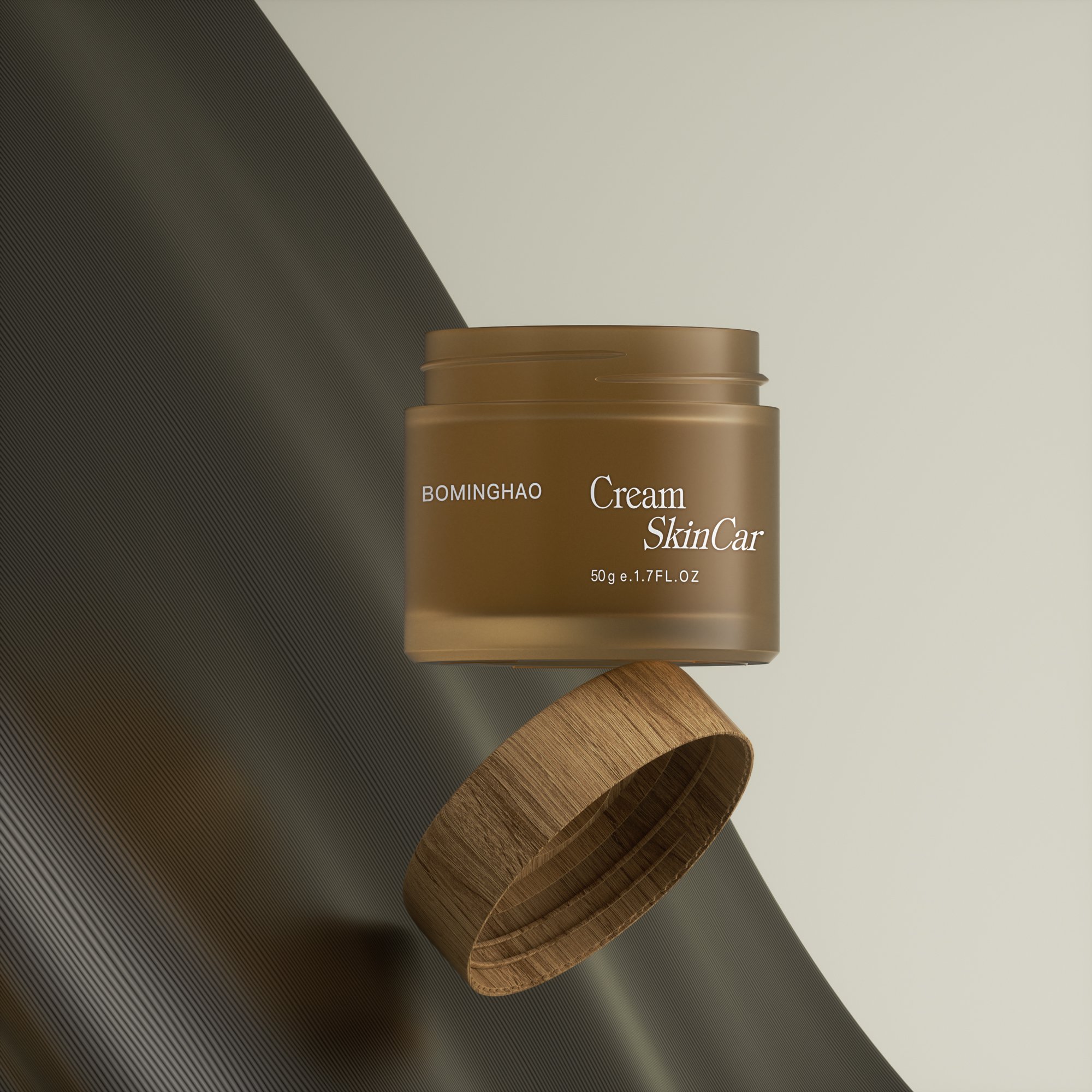 Good quality brown gradient round shape cosmetic airless bottle unique 30ml Cosmetic Packaging Glass bottle