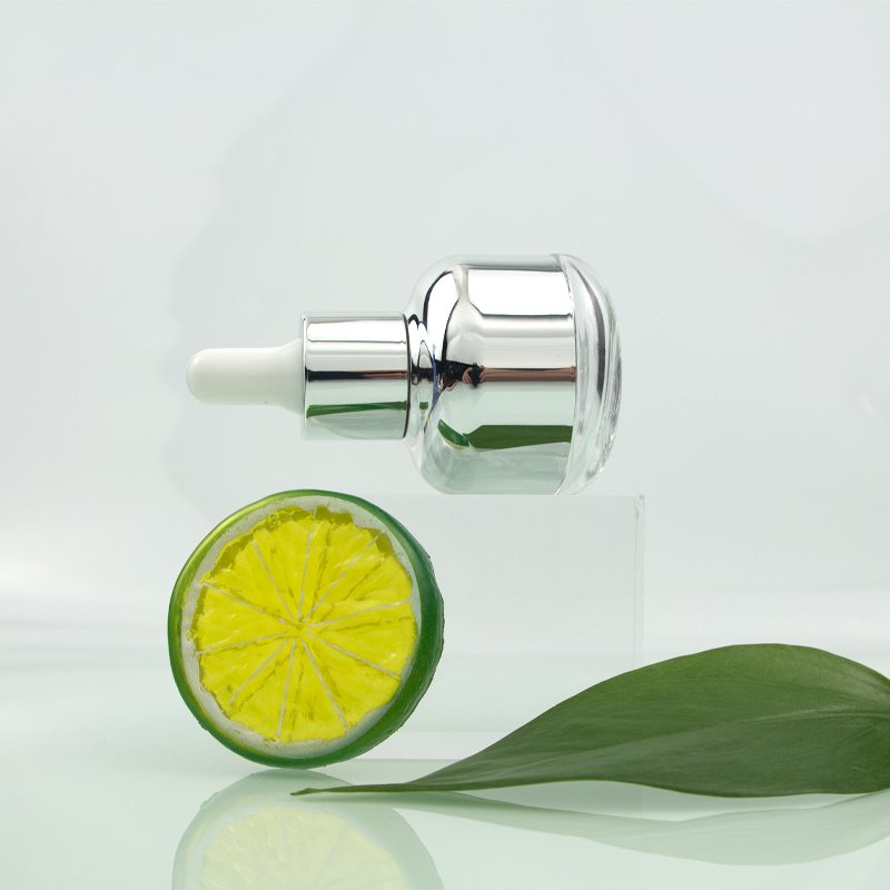 Essential Oil Bottle Serum Bottle Gold Silver Cosmetic Glass Custom Skin Care Bottles Dropper Supplier Packaging Cosmetic 30ml