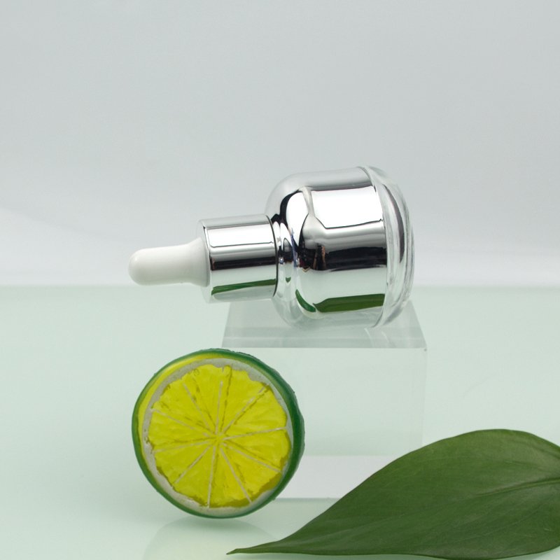 Essential Oil Bottle Serum Bottle Gold Silver Cosmetic Glass Custom Skin Care Bottles Dropper Supplier Packaging Cosmetic 30ml
