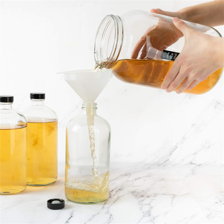 250Ml 350Ml 500ML 1000ML coffee beverage medicine tea clear boston round glass juice bottle with Lids