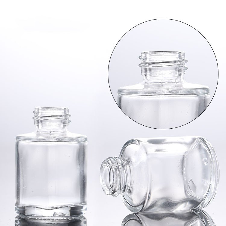 Factory wholesale transparent black cap customized model complete pump plastic sprayer Cosmetic lotion travel glass bottle