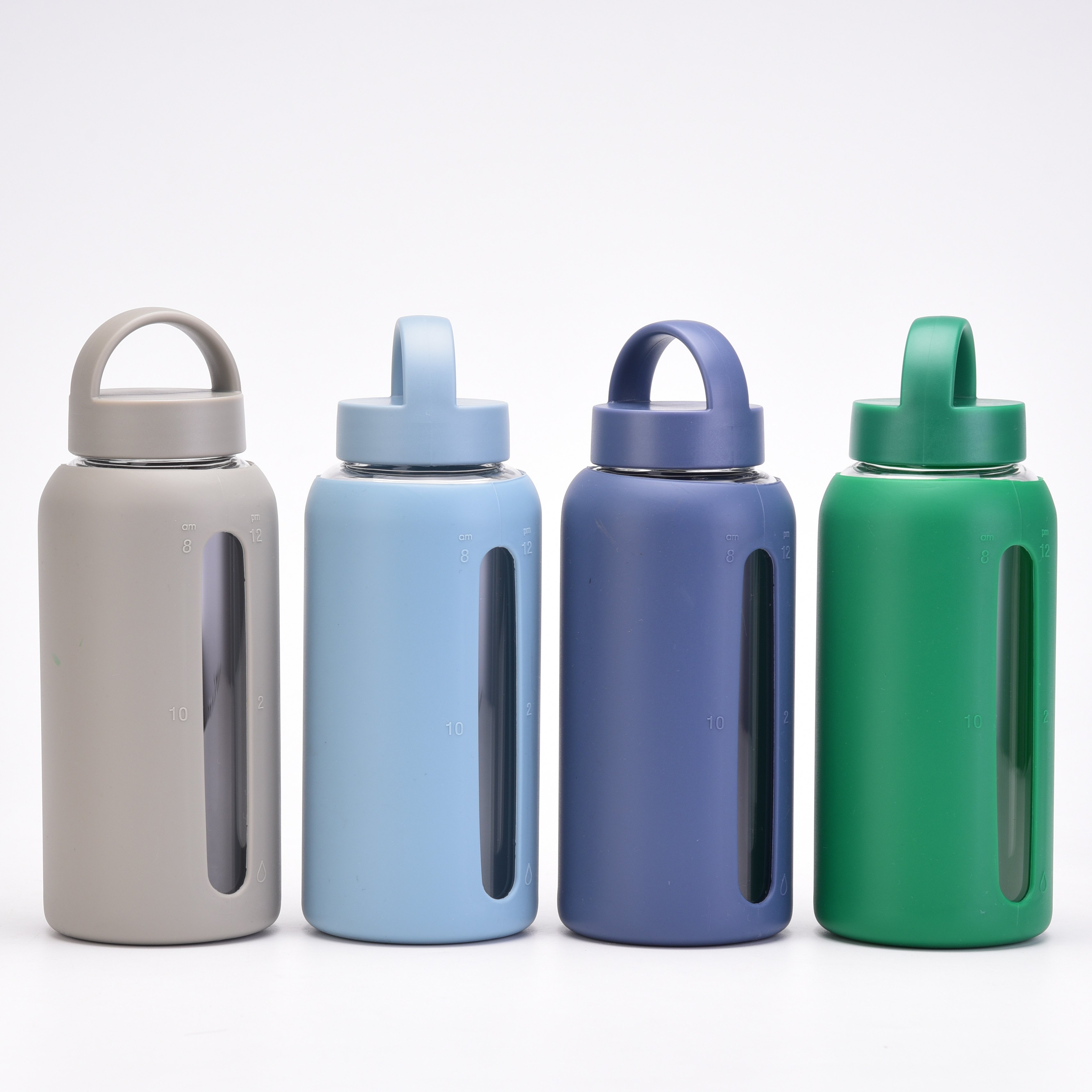 New Design Hot Sell Large Capacity 800ML Single Wall Glass Water Bottle Leak Proof with Silicone Sleeve Accept Custom Logo