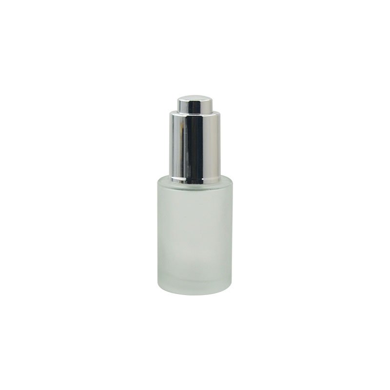 30ml 1oz essential oil serum flat shoulder frosted clear amber glass dropper bottle with pipette