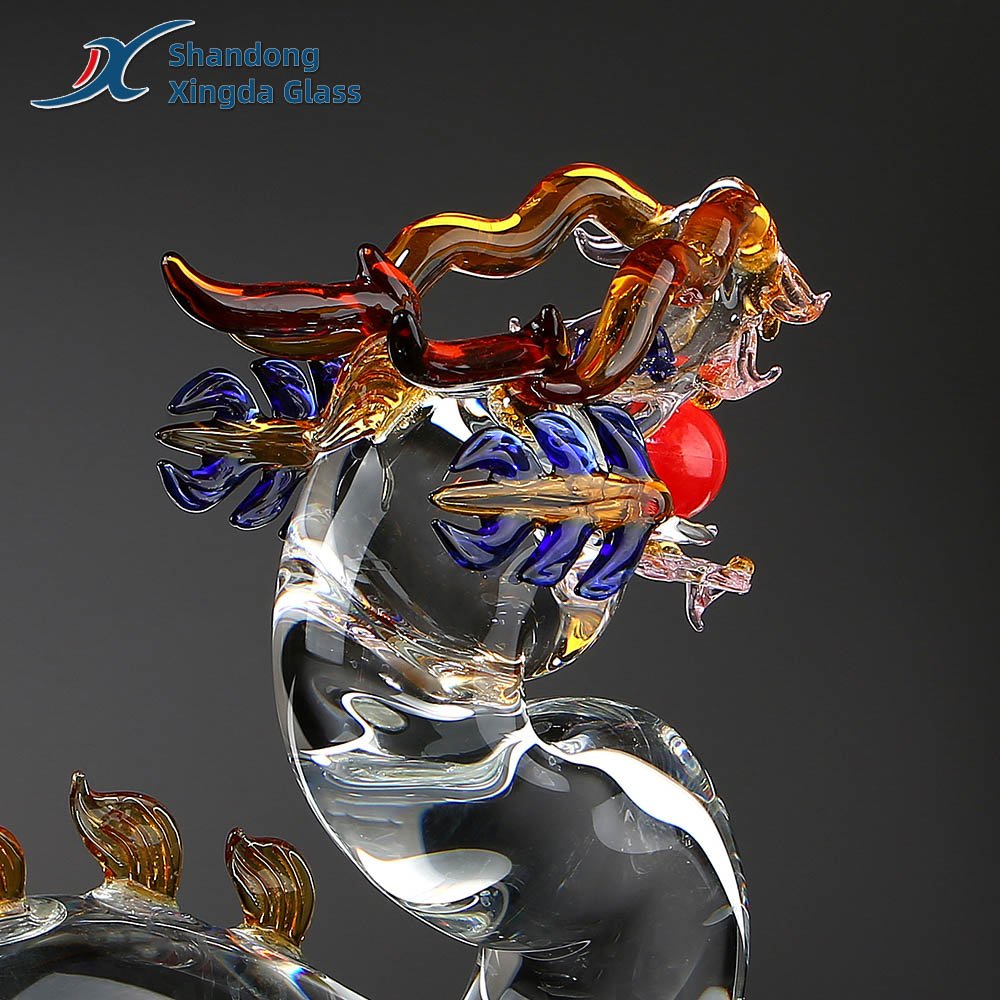Wholesale Handmade Blown Borosilicate Liquor Colorful Dragon Whiskey Decanter Clear Glass Bottle Decanter Manufacturer