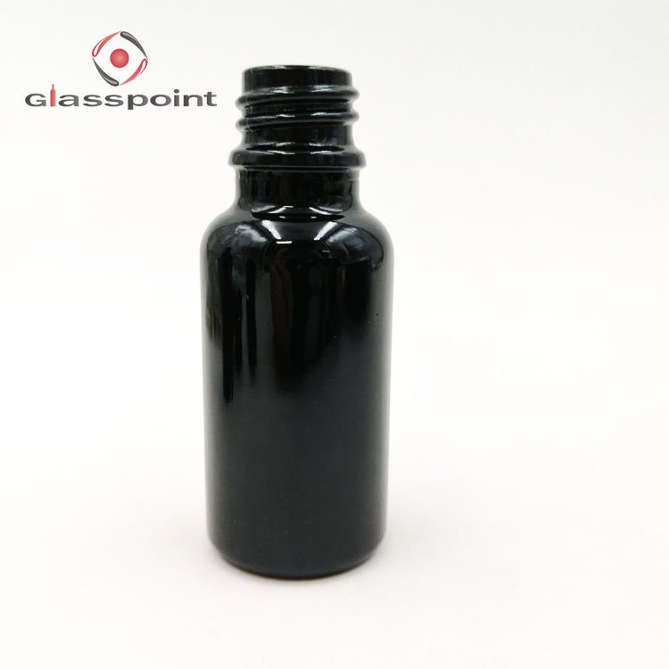High quality essential oil black glass bottle black