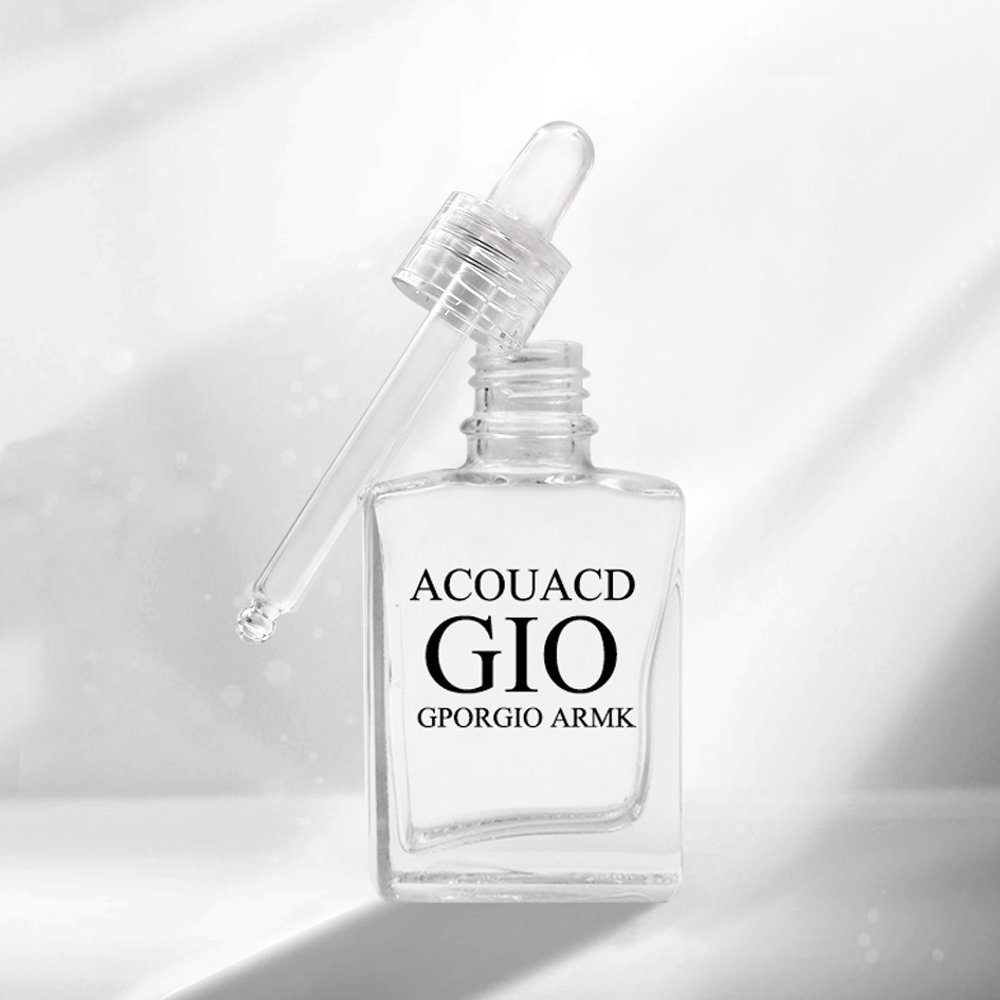 Refillable 30ml 50ml 100ml Clear Flat Shoulder Custom Essential Oil Serum Square Glass Bottle With Dropper