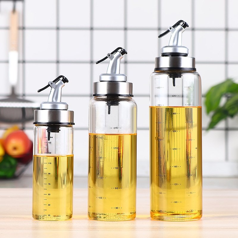 Kitchen Oil dispenser Bottle Oil Pot Dispenser Tea Pot Soy Sauce Bottle Vinegar Glass Bottle