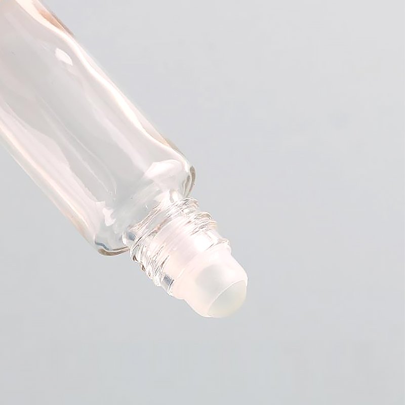 PERFUME Hot Sale Cheap Round Shape Empty 10ml Clear Glass Bottle Essence Oil Metal Ball Roll On Bottles With Caps