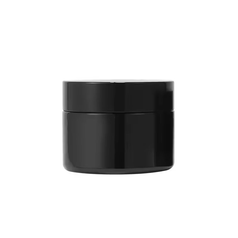 20g 30g 50g Glass Jar Cosmetic Glass Bottle Black Color With Plastic Cap Plastic Cap And liner For lotion Cream Lotion Package