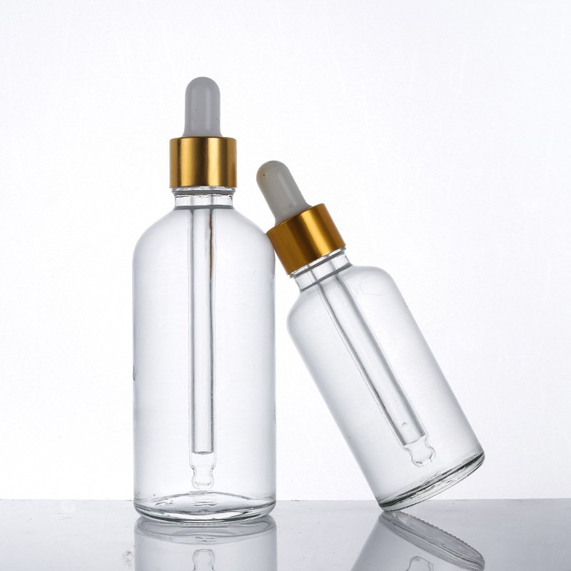 Wholesale Clear Transparent Empty Essential Oil Skin Care Massage Oil Glass Dropper Bottle 30ml