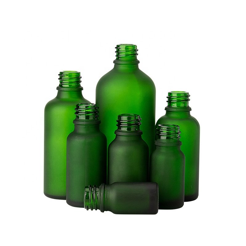 green glass spray bottle 5 ml 10 ml 15 ml 30 ml cosmetic bottle 50 ml 100 ml green glass bottle with bamboo spray mist spray
