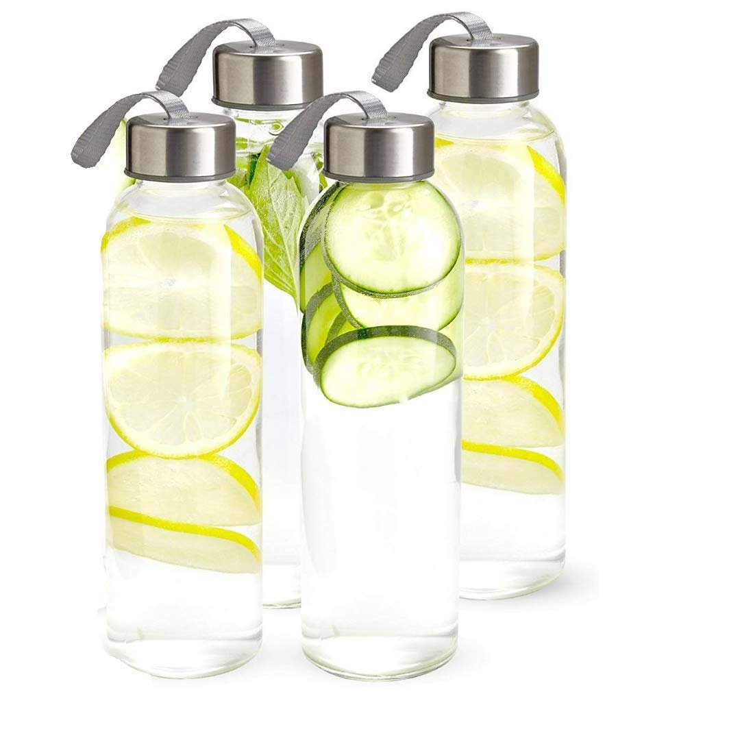 Beeman Borosilicate Sublimation Sleeve Transparent Glass Clear Water Bottle