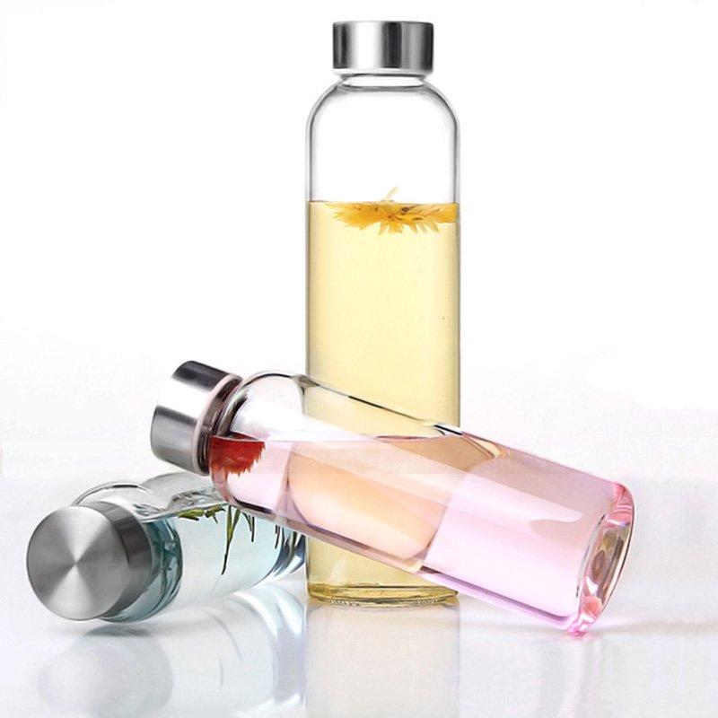 Beeman Borosilicate Sublimation Sleeve Transparent Glass Clear Water Bottle