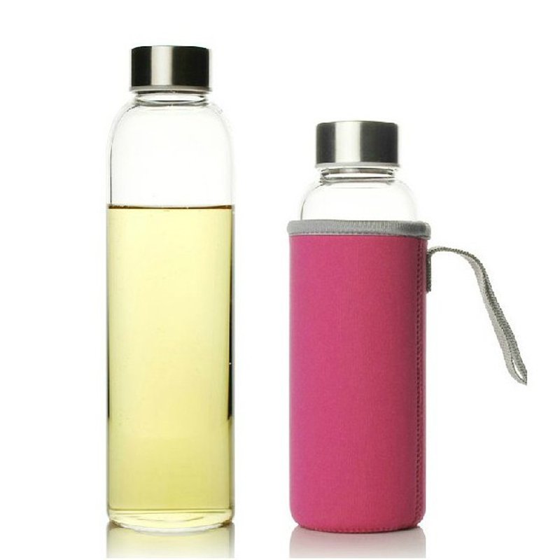 Beeman Borosilicate Sublimation Sleeve Transparent Glass Clear Water Bottle