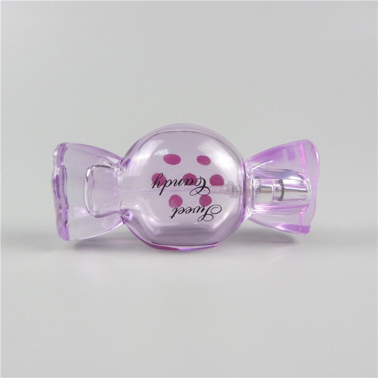 Wholesale 25ml pink candy bottle irregular women travel perfume glass bottles spray
