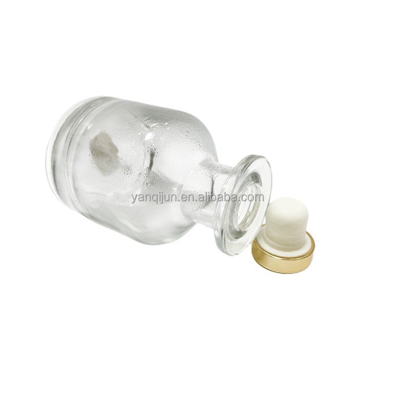 Empty Luxury Perfume bottle Clear Round Glass Reed Diffuser Bottle Aromatherapy Bottles