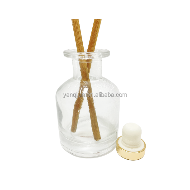 Empty Luxury Perfume bottle Clear Round Glass Reed Diffuser Bottle Aromatherapy Bottles