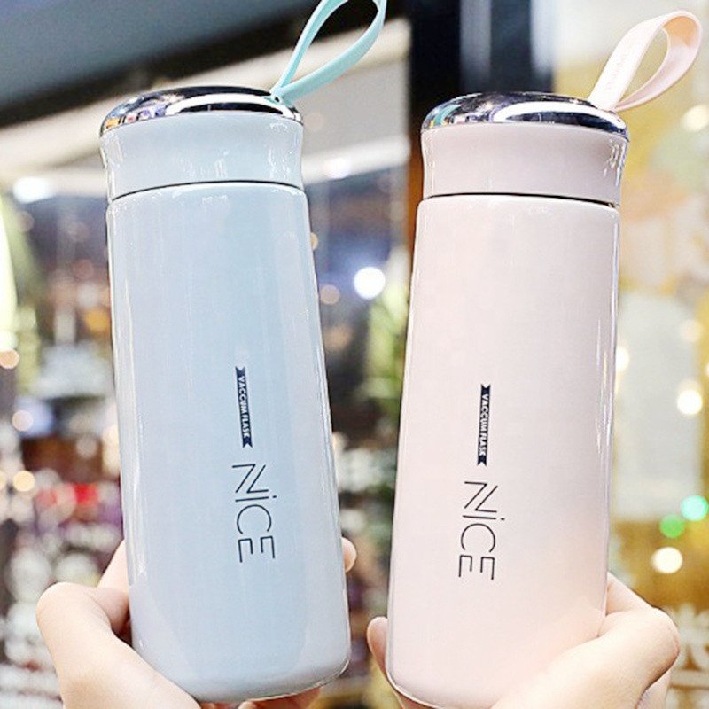 Factory Wholesale 400ML Luxury Drinking School Blue Glass Bottle Water