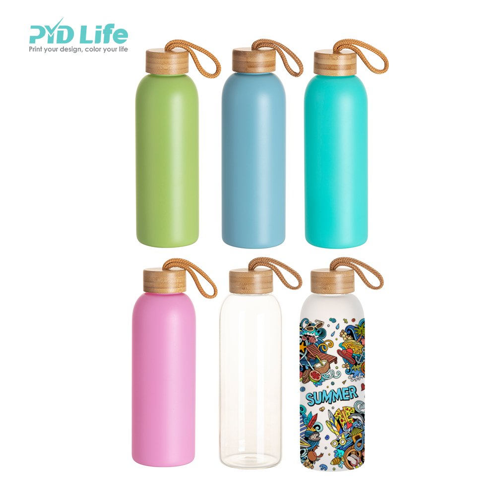 PYD Life 25oz 750ml Wholesale Frosted Drink Tumblers Sports Gym Juice Blanks Glass Sublimation Water Bottle