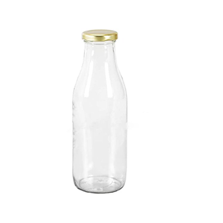 Unique Quality Of Clear Transparent Glass Bottles With Metal Cap 750ml Glass Bottles Milk Bottle Customized Size Bulk Quantity