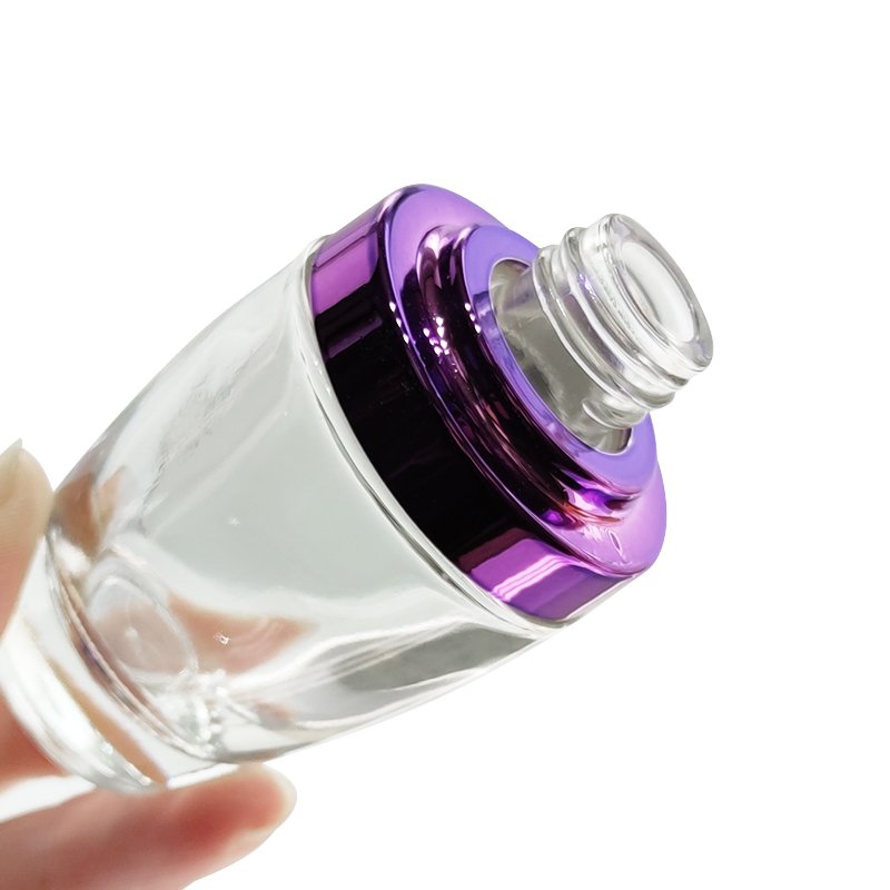 Spiral Mouth Skin Care Essence Bottle 25ml Serum Oil Dropper Glass Bottle With Push Button Dropper